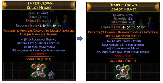 Tainted Chromatic Orb Example