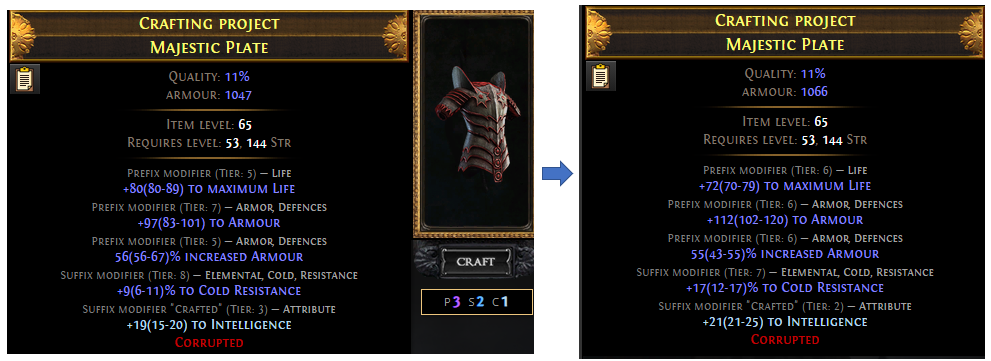 Tainted Divine Teardrop Example