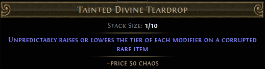 Tainted Divine Teardrop PoE