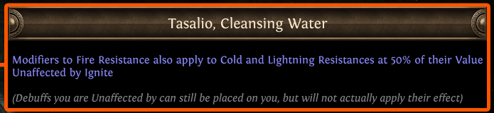 Tasalio, Cleansing Water