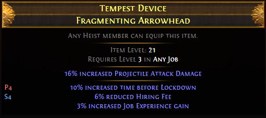 Tempest Device Fragmenting Arrowhead