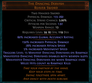 reworked the Dancing Dervish Unique