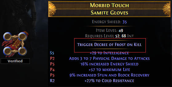 Trigger Decree of Frost on Kill