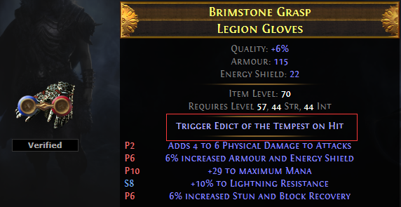 Trigger Edict of the Tempest on Hit