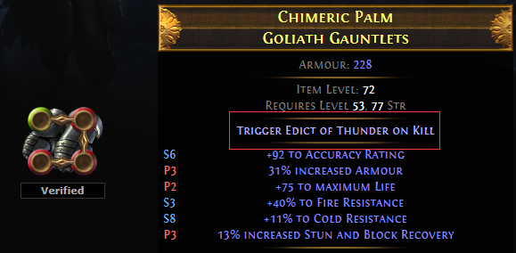 Trigger Edict of Thunder on Kill
