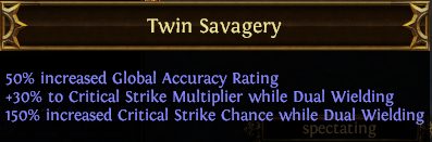 Twin Savagery PoE