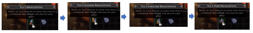 Upgrade a Breachstone using a Breach Blessing