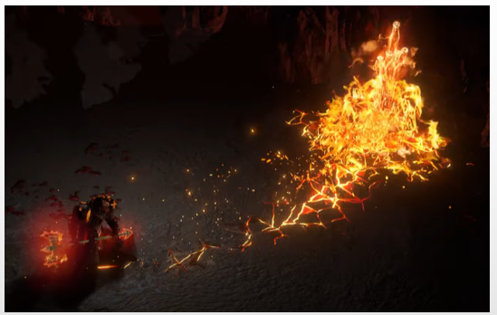 PoE Volcanic Fissure Gem Skill Effect