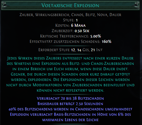 Voltaxische Explosion PoE