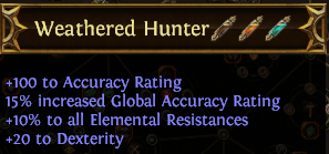 Weathered Hunter PoE