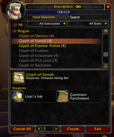 Wrath of The Lich King Classic Inscription Guide