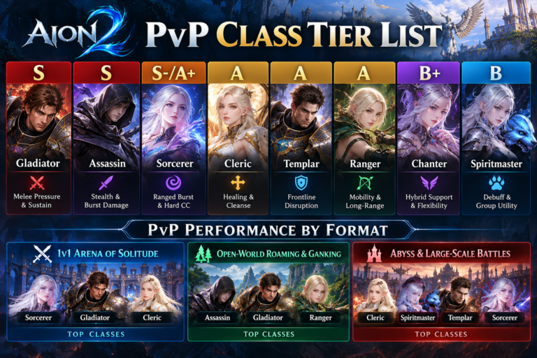 Aion 2 PvP Class Tier List