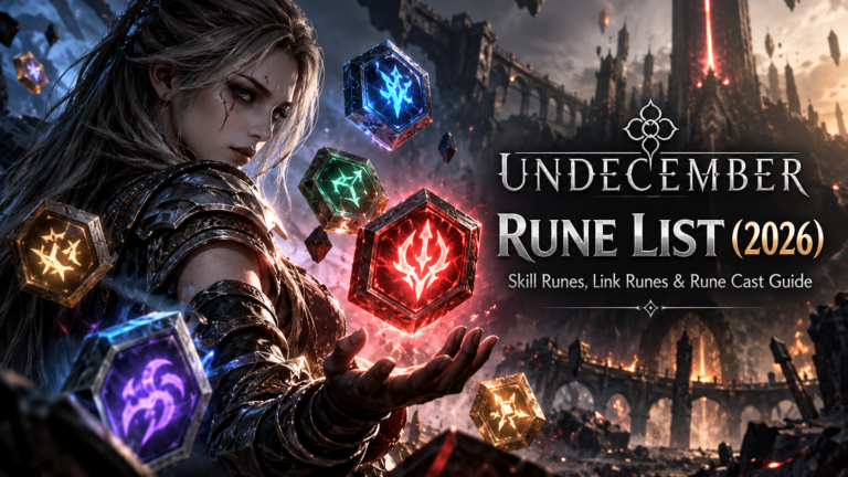 Undecember Rune List